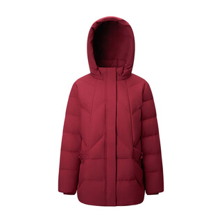 Qianrenggang (chericom) qianrenggang chericom down jacket 24 years classic silhouette stand collar women's jacket down y309301y supreme red 88106 2xl 180/100a