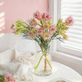 Pink hazy multi-headed bridal flowers 3 pcs