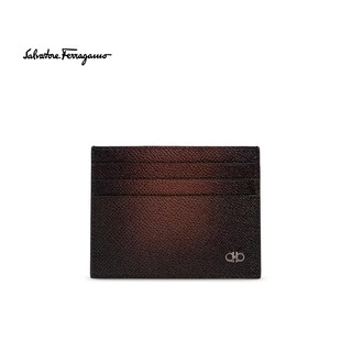 Ferragamo ss26 luxury men's glasses micro gancio card holder brown one size