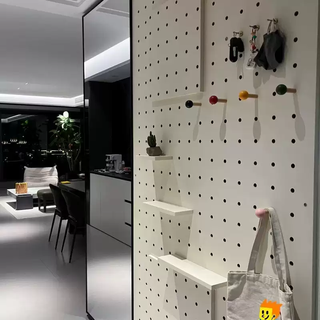 Yusenyi customized bedroom solid wood board body integrated mirror wall storage rack hole living room entrance partition wall custom size special shot 1 layer custom size special shot