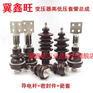 Transformer accessories high voltage and low voltage bushing assembly terminal pile head with conductive rod rubber bead rubber pad porcelain bottle bushing m56 low voltage brass
