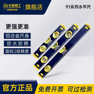 Great wall seiko spirit level aluminum alloy high-precision industrial grade level ruler woodworking home decoration acceptance measurement maintenance ruler three blister 2000mm (186262)