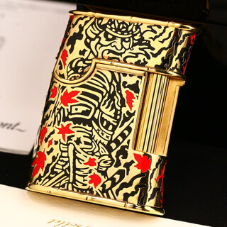 Dupont (s.t.dupont) second-hand 95 new s.t.dupont dupont inflatable lighter samurai warrior series high-end limited edition men's accessories luxury gift collection gold