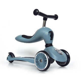 Scoot & ride austria scootride imported children's scooter can sit and slide 1-6 years old baby car two-in-one scooter toffee blue ready-made