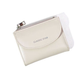 Ye yu korean style ladies coin purse student solid color simple card holder multi-functional lipstick bag large capacity wallet white