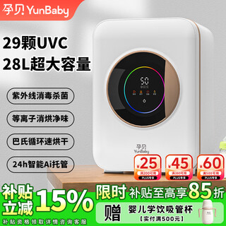 Pregnant baby sterilization cabinet baby bottle sterilization and drying all-in-one machine ion deodorizing uv sterilizer 29 lights 28l