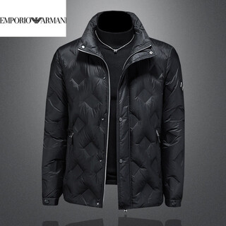 Emporio armani armani 2026 winter stand collar outer wear warm men's solid color men's 90 white duck down jacket jacket men black xl