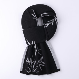 Hengyuanxiang national style scarf red warm plaid long scarf with wool neck wrap animal year neck protection cloak men's gift black and white