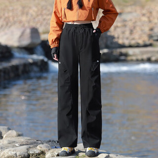 Summty harbin down pants women's outer wear 2025 new winter cold-proof and warm thick goose down three-in-one outdoor assault pants mujiang black-95 white goose down l 105-125jin jin equals 0.5 kg