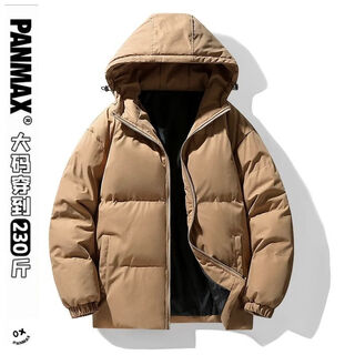 Panmax light luxury casual thickened cotton clothes hooded versatile youth slim warm simple fashionable cotton clothes men's camel xl recommended weight 130-150 jin jin is equal to 0.5 kg