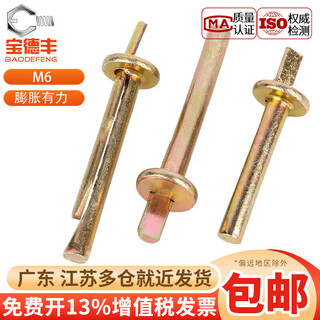 Baodefeng cement wall fast gecko expansion nail insert gecko percussion expansion screw driven expansion bolt 6mm m6x60 50 pieces