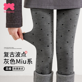 Bandgewoo polka dot gray miu pantyhose dark gray gray style autumn and winter thickened thin velvet polka dot leggings spring and autumn style 2 pairs dark gray anti-slip antibacterial soles one size 100g spring and autumn lint-free 15-25 degrees
