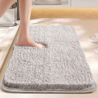 Qiaobolai bathroom floor mat 3cm thick absorbent bathroom floor mat toilet door non-slip mat door mat home kitchen carpet light gray 40x60 thickened 3cm two-piece combination package huanqi lazy person