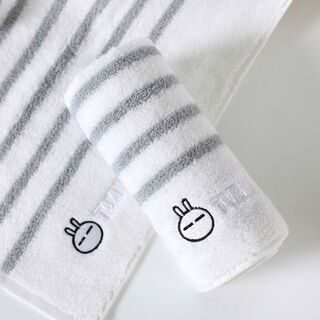 Pupan soft towel face wash thick absorbent couple style bath towel cartoon lint-free face towel ocean white single strip 74x35cm