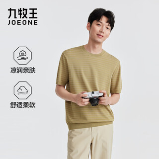 Jiumuwang t-shirt men's 26 spring and summer new style, smooth to the touch, cool and skin-friendly top, the same style in the mall, standard version + hay yellow + ct4610723 l 175/96a (50)
