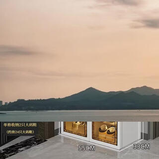 Yusenyi shoe box storage box shoe storage artifact space-saving multi-layer transparent shoe cabinet storage cabinet home door shoe rack (width 55 height 102) thickened 2 columns 6 layers 12 grids white to hold 24 large size shoes 28x33x51cm