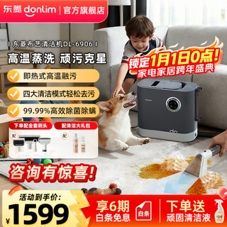 Donlim fabric cleaning machine, high-temperature steam cleaning machine, multi-functional steam cleaning, sterilization, mite removal, spray and suction all-in-one machine for washing sofa and mattress, curtain and carpet cleaning tool dl-6906 (standard configuration)