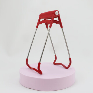 German two-person anti-scalding bowl clamp, multi-functional stainless steel silicone anti-slip dish clamp, anti-scalding bowl clamp, red ready-made