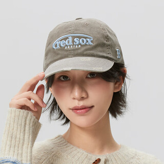 MLB官方男女同款帽子时尚潮流棒球帽26新款春夏透气遮阳鸭舌帽 波士顿队/棕色 均码 F