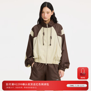 Re van rui fan new product designer style contrast color embroidery color matching suit rl12401165 khaki xs /34