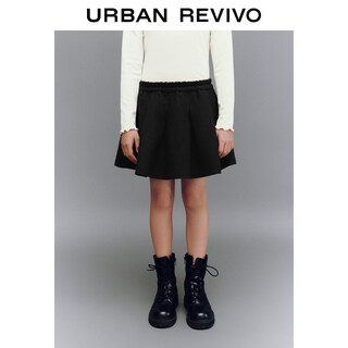 Ur2026 spring new children's clothing girls urban elastic waist pleated super loose skirt ugu560001 black 110