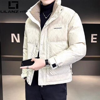 Lilanz down jacket men's winter thickened 2025 new trendy white duck down short high-end winter jacket off-white m 95-115jin jin equals 0.5 kg