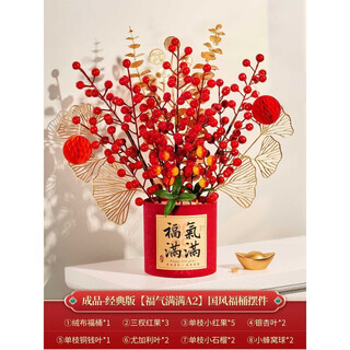 Xushansi 2026 new year new year living room decoration snake year spring festival new year's day decoration supplies fortune bucket ornaments finished products - classic version full of blessings a2 national style fortune bucket ornaments no specifications