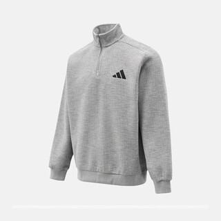 Adidas sweatshirt men's 2026 spring new embroidered logo half-zip stand-up collar sportswear casual pullover kv5944 m