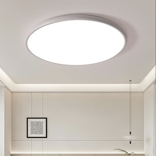 Suoyada (suoyada) full spectrum led ceiling lamp eye protection living room lamp round bedroom lamp restaurant balcony simple modern zhongshan lamp full spectrum round 40cm 36w white light (small bedroom)