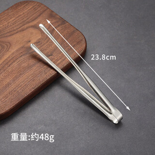 Gefuya korean stainless steel barbecue tongs, special set for barbecue restaurants, steak tongs, japanese buffet food tongs, small bare body tongs (silver)