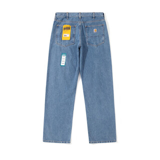 Carhartt carhartt main line 105119 carhartt 13oz washed jeans casual trousers b17 upgraded version washed light blue h83 33 wl30