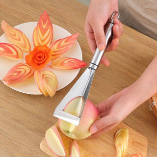 Fantasy triangle push fancy cutting fruit platter carving divider fruit plate tool set styling mold buy one get one free thickened creative 2 pieces triangle push knife