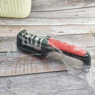 Shantou lincun knife sharpener artifact whetstone multi-functional knife sharpening artifact kitchen sharpening kitchen knife sharpening special tool red 4 sections 1 pack powerful speed edge