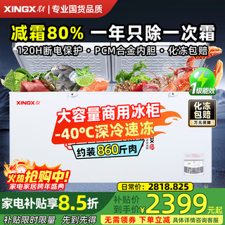 Kommerzieller gefrierschrank der marke star (xingx) aus vollkupferrohr, großes fassungsvermögen, doppeltür, schnellgefrierschrank, frischhalteschrank, kühlung und kühlung, doppelzweck, doppeltemperatur, erstklassige energieeffizienz, energiesparender haushaltsvorrat, meeresfrüchte, mittlerer strahl, auftauen, heißes, heißes modell, 518 liter, ca. 860 jin jin entspricht 0,5 kg fleisch – 40 tief kalt