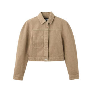 Jacquemus women's jacket warm windproof cotton long sleeve spring and autumn daily jacket casual nude one size | fr-40