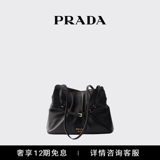 Prada/prada gift women's prada dada small nappa sheep leather handbag black