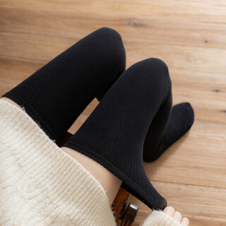 Zi jiafu over-the-knee stockings autumn and winter women's large size thigh socks plus length fat mm thigh heel breathable sweat-absorbent non-slip black plus size 115jin jin equals 0.5kg -200jin jin equals 0.5kg can be worn