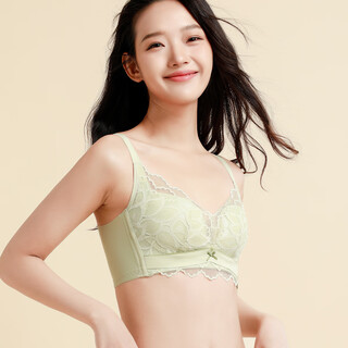 Silkland mulberry silk lining wire-free bra gauze tube top thin comfortable push-up sexy women's underwear bra green m