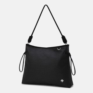 Descente women's shoulder bag 26 new shoulder bag lightweight large capacity casual commuting sports medium tote bag black/black