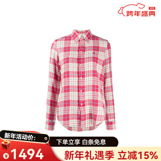 Ralph lauren ralph lauren new year's gift plaid flannel shirt women's red red m