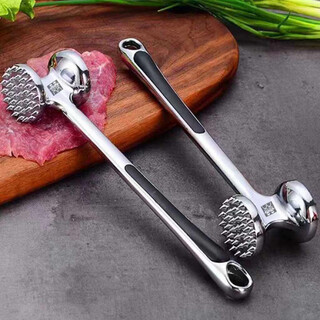 Doubledeli 304, кухонный молоток для мяса, стейка из нержавеющей стали, говядины, двухсторонний молоток для отбивания мяса, молоток для стейка из нержавеющей стали 304, 1 шт.