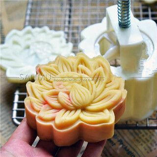 Tuojin yakong new special-shaped 50g 75g 150g 125 lotus rose peony lucky bag mooncake mold lotus style 50g large lotus 150g