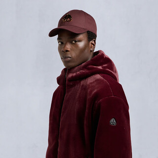 Moose knuckles men's roland reversible jacket, imitation fur reversible, cold-resistant and warm, trendy luxury casual jacket, dark red s