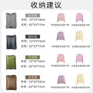 Yusen yiji travel clothing airtight storage vacuum bag thickening bag changing clothes compression bag business trip student dormitory dark gray grid without pump package 1 large size 2 medium size 1 large size 2 medium size