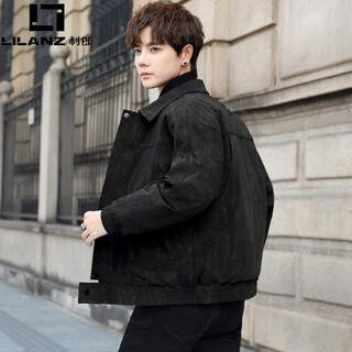 Lilanz down jacket men's autumn and winter 2025 new brand clothing thickened warm winter clothing loose and handsome boys' clothing high-end black l