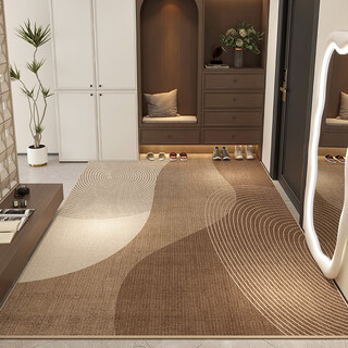 Fantasy light luxury floor mat entry door mat entrance carpet entry mat non-slip living room advanced entrance floor mat cuttable annual ring 120cmx140cm