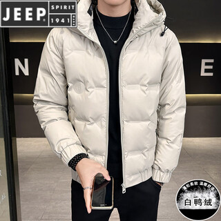 Jeep spirit men's winter down jacket 2025 new model thickened warm handsome boys coldproof jacket men's feng 1053-1 khaki m