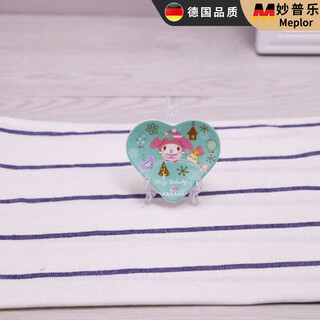 Miaopule cartoon big-eared dog, cinnamon dog, cute plate, melamine imitation porcelain tableware, grid plate, small plate, cake plate, eating bowl, green background melody standard