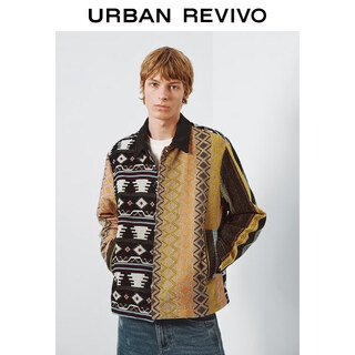 Ur2026 spring new men's casual retro ethnic style contrast color splicing jacket uml160008