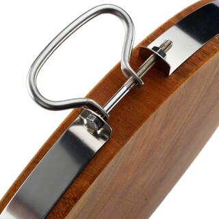 Tuojin iron wood chopping board solid wood round chopping board kitchen chopping board household chopping board whole wood small panel large knife board 28c 30cm*4cm steel ring crack resistance process relationship allows 0.5 error